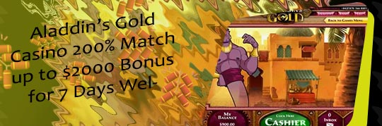 Aladdins gold casino bonus codes